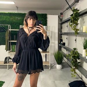 Express lace romper